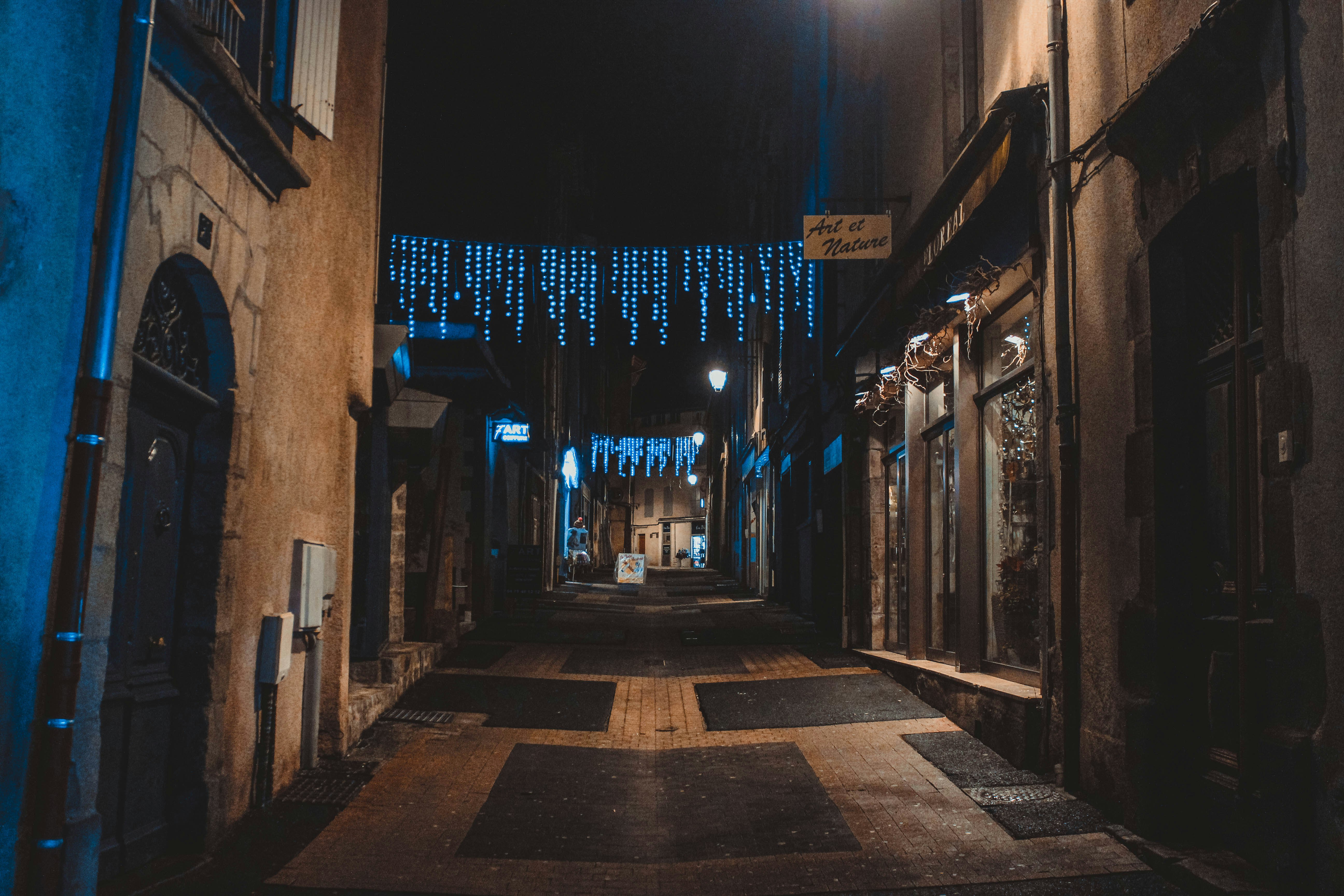 building during night